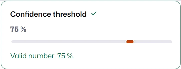 A slider set to 75 percent.